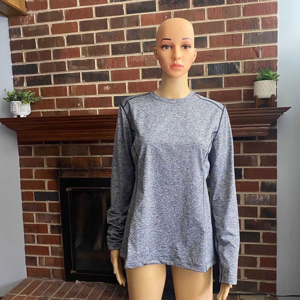 Hurley Women’s long sleeve‎ trial tee Gray Size M Stretch Moisture Wicking New